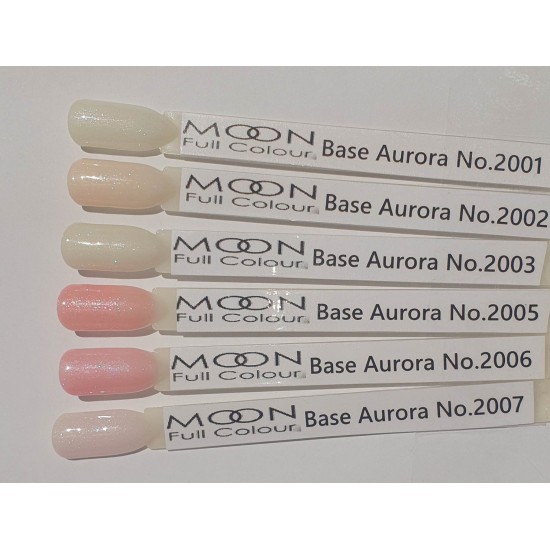 MOON FULL Rubber Base Aurora №2006 (светло-розовый с шиммером), 8мл.
