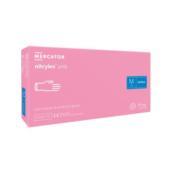 Nitrile gloves (M) pink