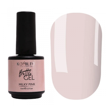 Komilfo Bottle Gel Milky Pink with brush 15 ml