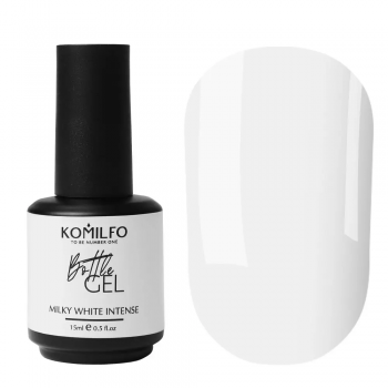 Komilfo Bottle Gel Milky white intense with brush 15 ml