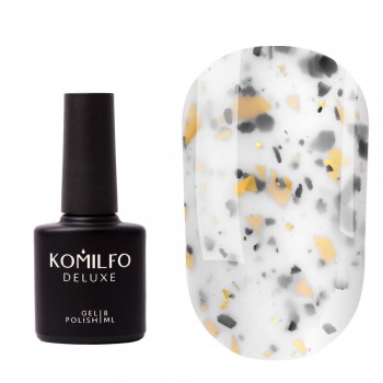 Potal Base №P019 Komilfo 8 ml (balts ar zeltu un melnu potali)