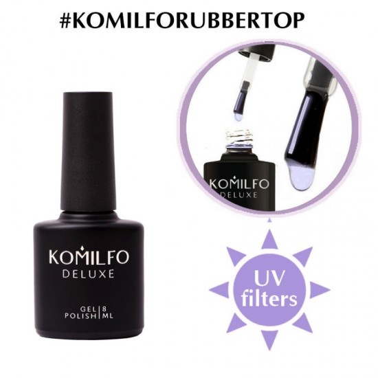 Rubber Top coat no-wipe 8 ml