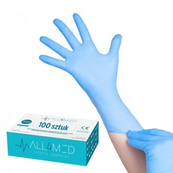 Nitrile gloves (M) blue