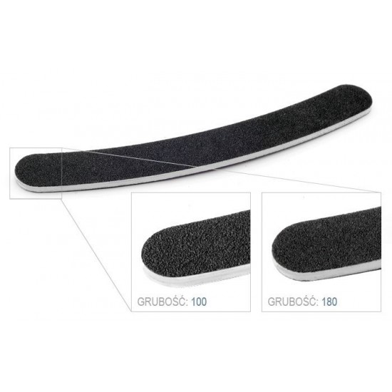 100/180 nail file curved black