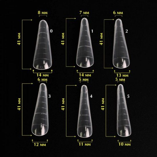 Acrygel top nail forms ( Modern ) 120 pcs. Komilfo